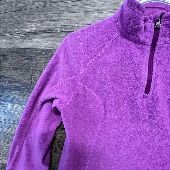 The North Face Purple Fleece Pullover Quarter Zip Sweater Sweat shirt - Picture 5 of 12